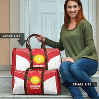 Guadeloupe Football Travel Bag Allez Les Gwada Boys Red Color