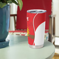 Guadeloupe Football Tumbler Cup Allez Les Gwada Boys Red Color