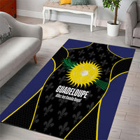 Guadeloupe Football Area Rug Allez Les Gwada Boys Flag Color