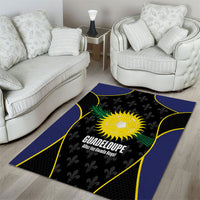 Guadeloupe Football Area Rug Allez Les Gwada Boys Flag Color