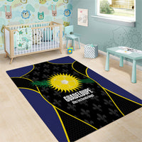Guadeloupe Football Area Rug Allez Les Gwada Boys Flag Color