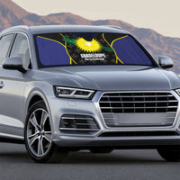 Guadeloupe Football Auto Sun Shade Allez Les Gwada Boys Flag Color