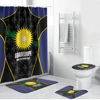 Guadeloupe Football Bathroom Set Allez Les Gwada Boys Flag Color