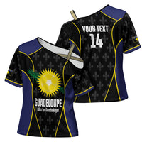 Guadeloupe Football Custom Cross Shoulder Shirt Allez Les Gwada Boys Flag Color