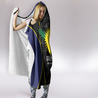 Guadeloupe Football Hooded Blanket Allez Les Gwada Boys Flag Color