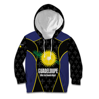 Guadeloupe Football Custom Kid Hoodie Allez Les Gwada Boys Flag Color