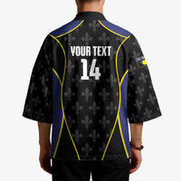 Guadeloupe Football Custom Kimono Allez Les Gwada Boys Flag Color