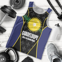 Guadeloupe Football Custom Men Tank Top Allez Les Gwada Boys Flag Color