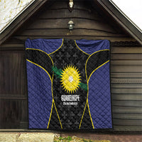 Guadeloupe Football Quilt Allez Les Gwada Boys Flag Color