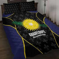 Guadeloupe Football Quilt Bed Set Allez Les Gwada Boys Flag Color