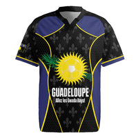 Guadeloupe Football Custom Rugby Jersey Allez Les Gwada Boys Flag Color