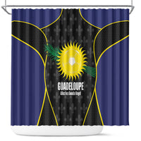 Guadeloupe Football Shower Curtain Allez Les Gwada Boys Flag Color
