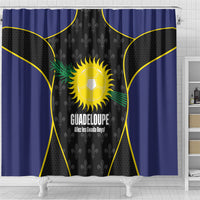 Guadeloupe Football Shower Curtain Allez Les Gwada Boys Flag Color