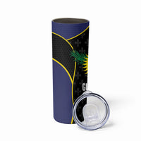 Guadeloupe Football Skinny Tumbler Allez Les Gwada Boys Flag Color