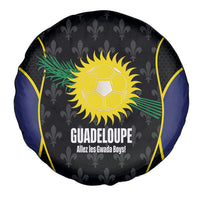 Guadeloupe Football Spare Tire Cover Allez Les Gwada Boys Flag Color