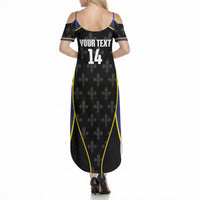 Guadeloupe Football Custom Summer Maxi Dress Allez Les Gwada Boys Flag Color