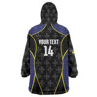Guadeloupe Football Custom Wearable Blanket Hoodie Allez Les Gwada Boys Flag Color