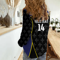 Guadeloupe Football Custom Women Casual Shirt Allez Les Gwada Boys Flag Color