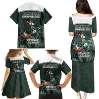 South Africa Rugby Family Matching Puletasi Dress and Hawaiian Shirt Springboks 4th Champions World Cup Proud Bokke - Wonder Print Shop
