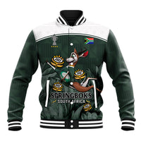 Custom South Africa Rugby Baseball Jacket Springboks 4th Champions World Cup Proud Bokke - Wonder Print Shop