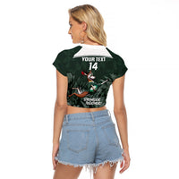 Custom South Africa Rugby Raglan Cropped T Shirt Springboks 4th Champions World Cup Proud Bokke - Wonder Print Shop