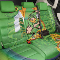 Personalised Ireland Rugby 2025 Back Car Seat Cover Irish Leprechaun Saint Patrick's Day