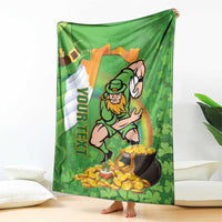 Personalised Ireland Rugby 2025 Blanket Irish Leprechaun Saint Patrick's Day
