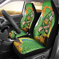 Personalised Ireland Rugby 2025 Car Seat Cover Irish Leprechaun Saint Patrick's Day