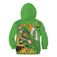 Personalised Ireland Rugby 2025 Kid Hoodie Irish Leprechaun Saint Patrick's Day - Wonder Print Shop
