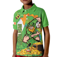 Personalised Ireland Rugby 2025 Kid Polo Shirt Irish Leprechaun Saint Patrick's Day - Wonder Print Shop