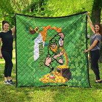Personalised Ireland Rugby 2025 Quilt Irish Leprechaun Saint Patrick's Day - Wonder Print Shop