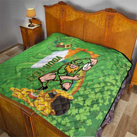Personalised Ireland Rugby 2025 Quilt Irish Leprechaun Saint Patrick's Day - Wonder Print Shop