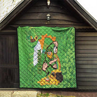 Personalised Ireland Rugby 2025 Quilt Irish Leprechaun Saint Patrick's Day - Wonder Print Shop