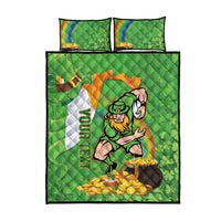 Personalised Ireland Rugby 2025 Quilt Bed Set Irish Leprechaun Saint Patrick's Day - Wonder Print Shop