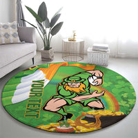 Personalised Ireland Rugby 2025 Round Carpet Irish Leprechaun Saint Patrick's Day - Wonder Print Shop