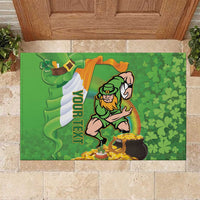 Personalised Ireland Rugby 2025 Rubber Doormat Irish Leprechaun Saint Patrick's Day - Wonder Print Shop