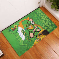 Personalised Ireland Rugby 2025 Rubber Doormat Irish Leprechaun Saint Patrick's Day - Wonder Print Shop