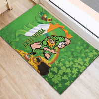 Personalised Ireland Rugby 2025 Rubber Doormat Irish Leprechaun Saint Patrick's Day - Wonder Print Shop