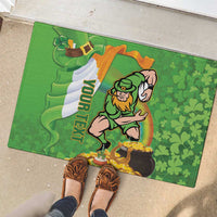 Personalised Ireland Rugby 2025 Rubber Doormat Irish Leprechaun Saint Patrick's Day - Wonder Print Shop