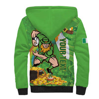 Personalised Ireland Rugby 2025 Sherpa Hoodie Irish Leprechaun Saint Patrick's Day - Wonder Print Shop