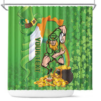 Personalised Ireland Rugby 2025 Shower Curtain Irish Leprechaun Saint Patrick's Day - Wonder Print Shop