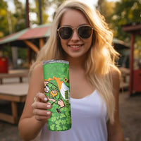 Personalised Ireland Rugby 2025 Skinny Tumbler Irish Leprechaun Saint Patrick's Day - Wonder Print Shop