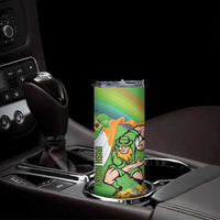 Personalised Ireland Rugby 2025 Skinny Tumbler Irish Leprechaun Saint Patrick's Day - Wonder Print Shop