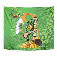 Personalised Ireland Rugby 2025 Tapestry Irish Leprechaun Saint Patrick's Day - Wonder Print Shop