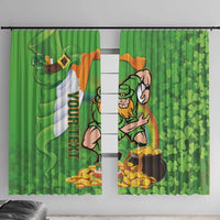 Personalised Ireland Rugby 2025 Window Curtain Irish Leprechaun Saint Patrick's Day - Wonder Print Shop