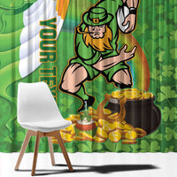 Personalised Ireland Rugby 2025 Window Curtain Irish Leprechaun Saint Patrick's Day - Wonder Print Shop