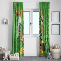 Personalised Ireland Rugby 2025 Window Curtain Irish Leprechaun Saint Patrick's Day - Wonder Print Shop