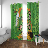 Personalised Ireland Rugby 2025 Window Curtain Irish Leprechaun Saint Patrick's Day - Wonder Print Shop