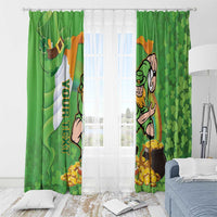 Personalised Ireland Rugby 2025 Window Curtain Irish Leprechaun Saint Patrick's Day - Wonder Print Shop