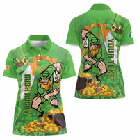 Personalised Ireland Rugby 2025 Women Polo Shirt Irish Leprechaun Saint Patrick's Day - Wonder Print Shop
